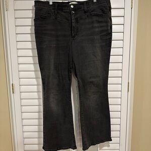 Madewell Black Flare Wide Leg Jeans